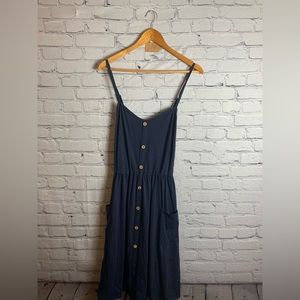 Cute blue dress, criss-cross back!